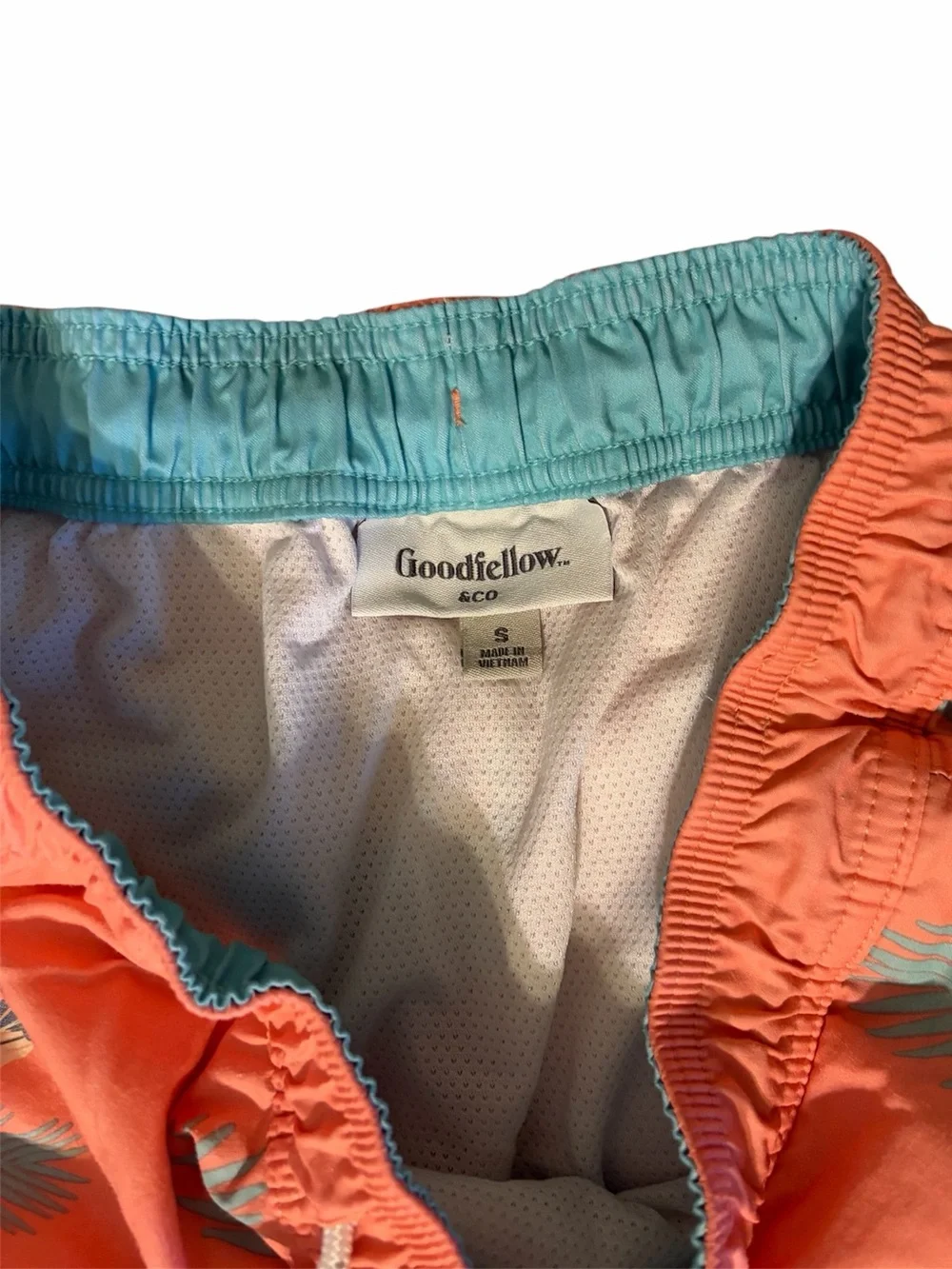 Goodfellow & Co Men's Coral Tropical Print Swim Trunks Size Small
